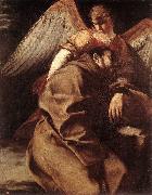 GENTILESCHI, Orazio St Francis Supported by an Angel sdgh USA oil painting artist